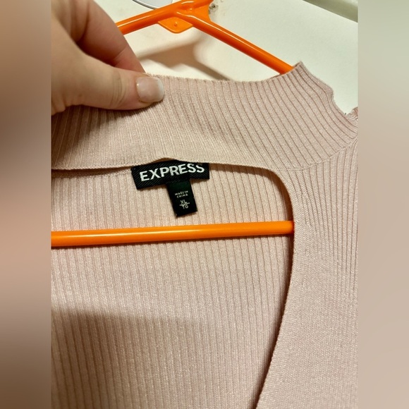 Express Pink Keyhole Sweater - Picture 3 of 4